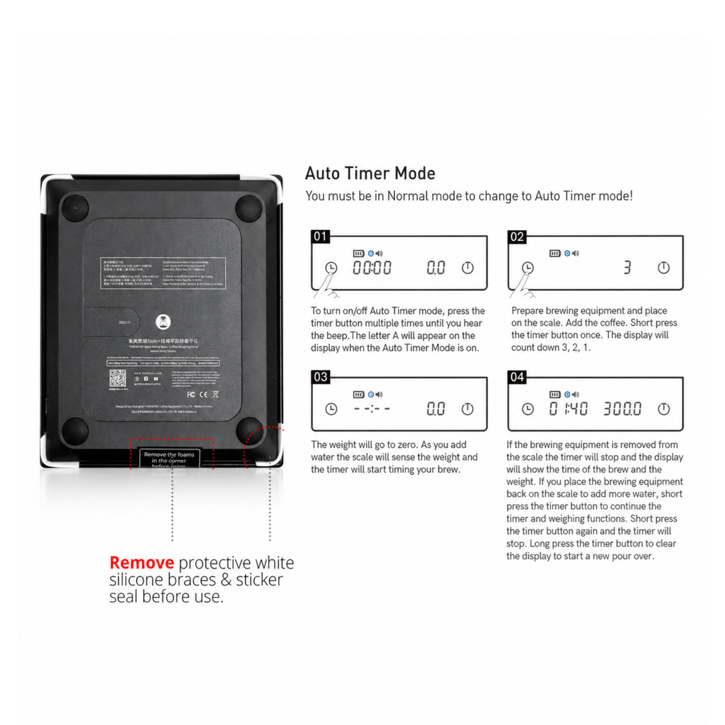 Timemore Black Mirror Coffee Scale Collection - Nano, Basic 2, Mini and Duo Precision Brewing Scales