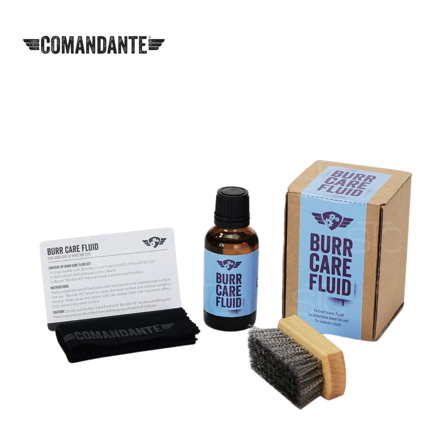 Comandante Burr Fluid & Wood Balm Set
