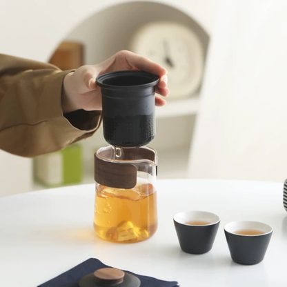 Portable Gongfu Tea Set with Gaiwan, Cups & Case