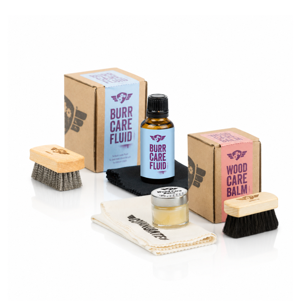 Comandante Burr Fluid and Wood Balm Set