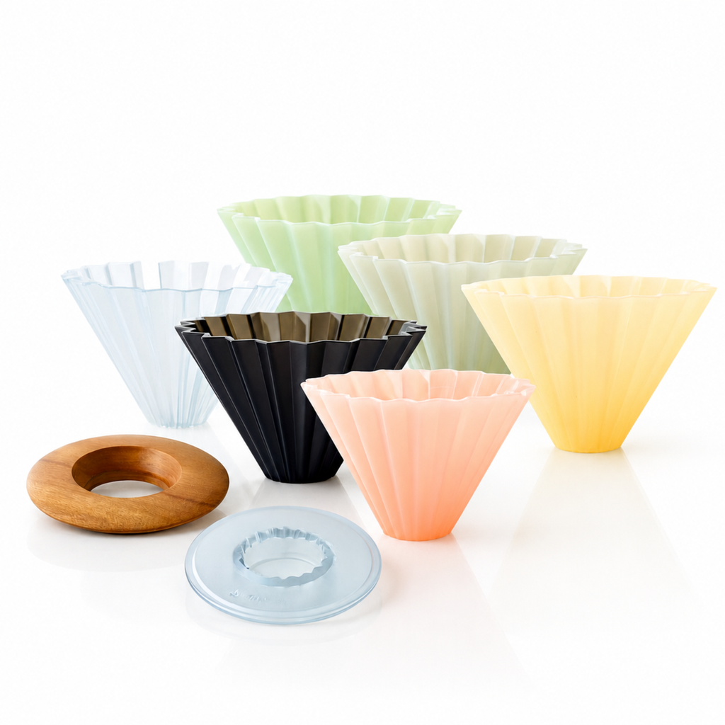 Origami Dripper Air Pour Over Coffee Dripper - Lightweight AS Resin V60 And Wave Filter Brewer