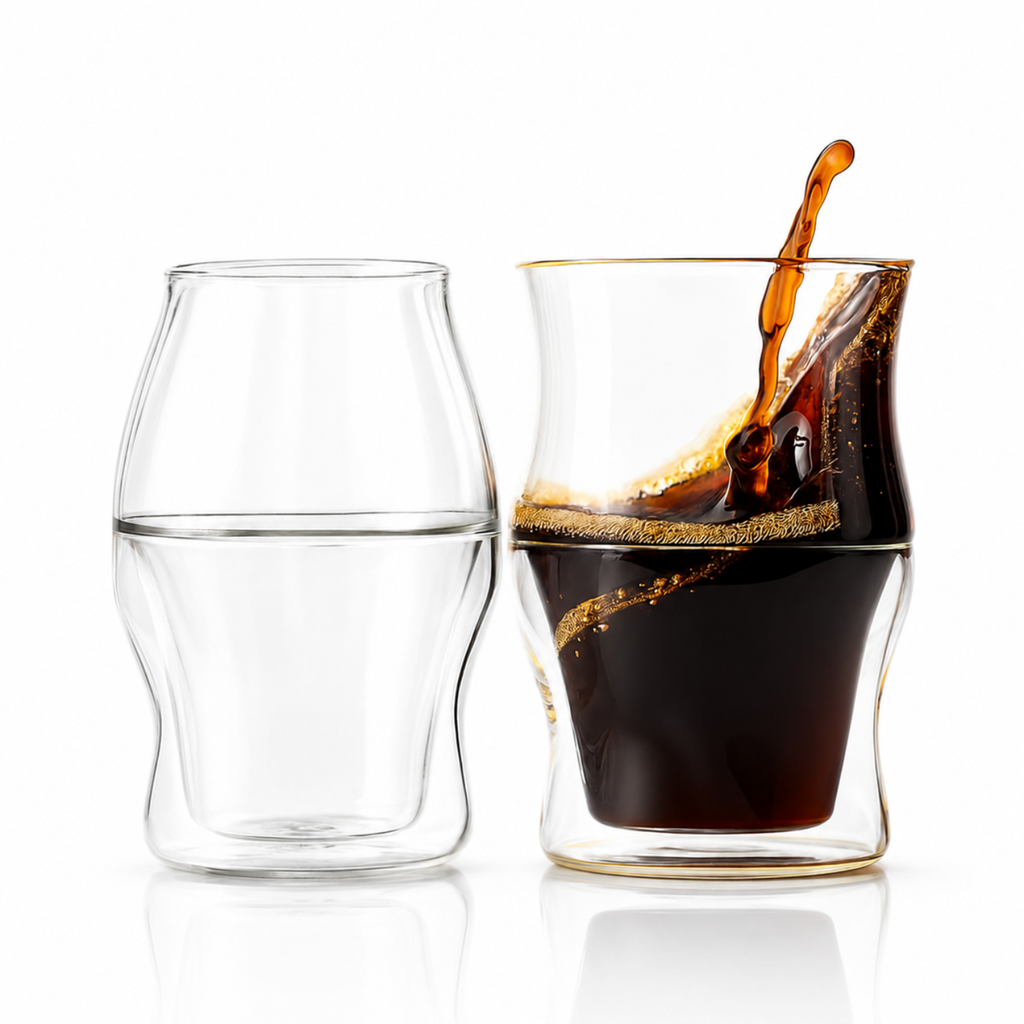 The Senses Collection Alto And Vida Double Wall Sensory Coffee Glass Set - Coffee Enhancing Tasting Cups