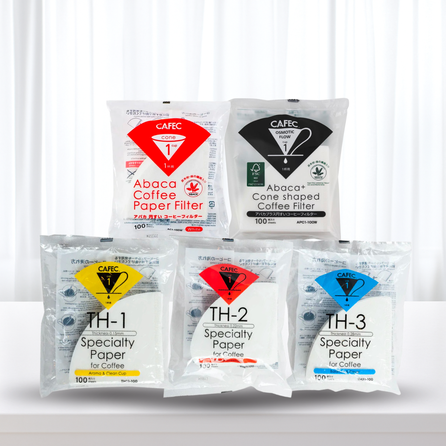 Cafec Abaca Cone Specialty Filter Paper