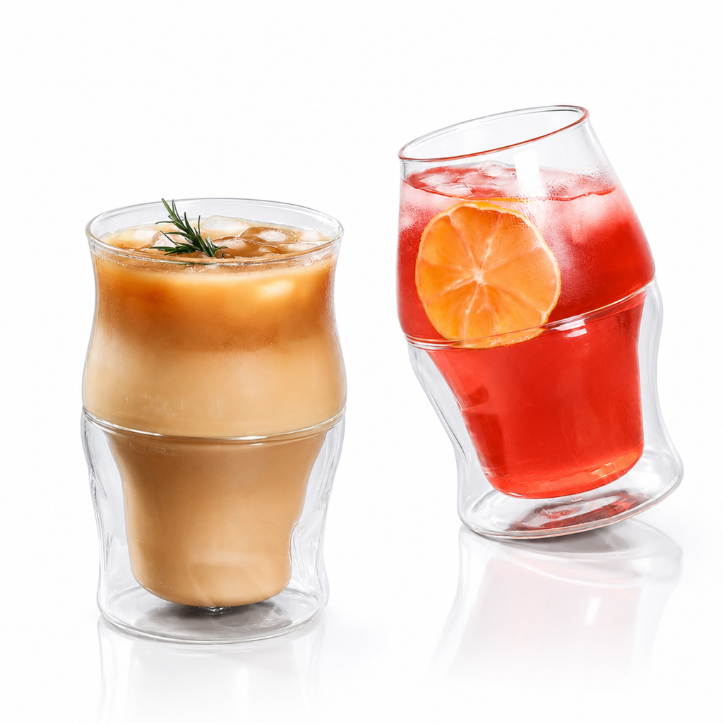 The Senses Collection Alto And Vida Double Wall Sensory Coffee Glass Set - Coffee Enhancing Tasting Cups