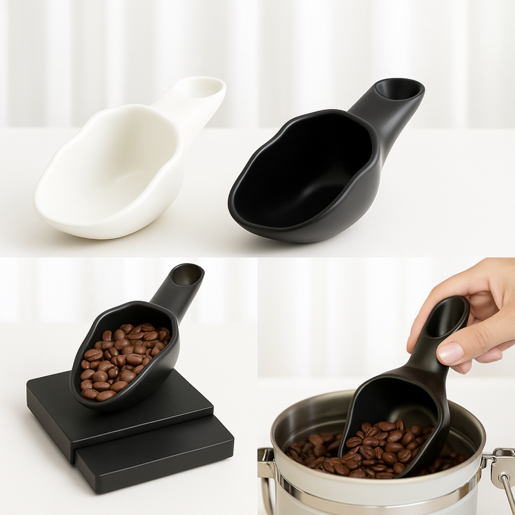 Ceramic Barista Dose and Pour Coffee Bean Scoop