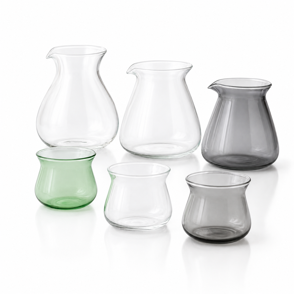 The Senses Collection Clarity And Flow Glassware Series - Sense Cup And Carafe For Specialty Coffee