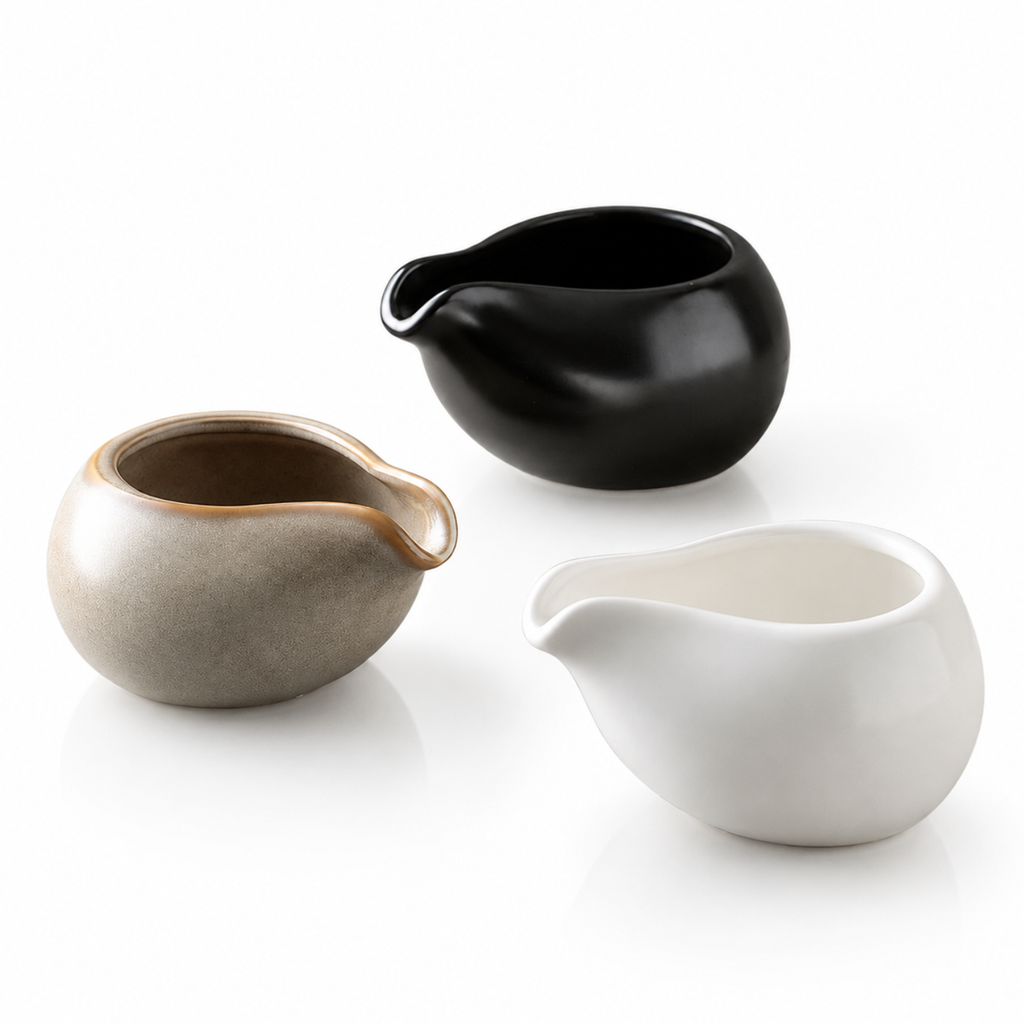 Ceramic Coffee Bean Dosing Tray - Cha He Inspired Bean Tray And Grinder Pourer