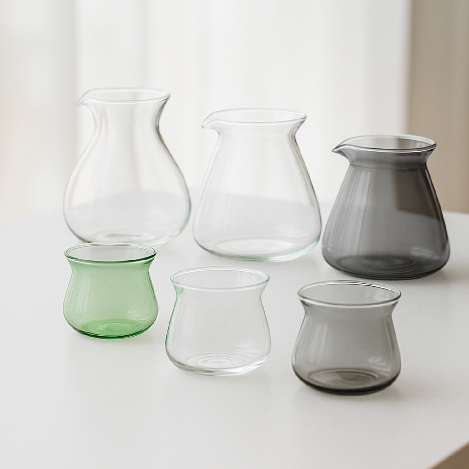 Clarity & Flow Sense Cup and Carafe Glassware Series