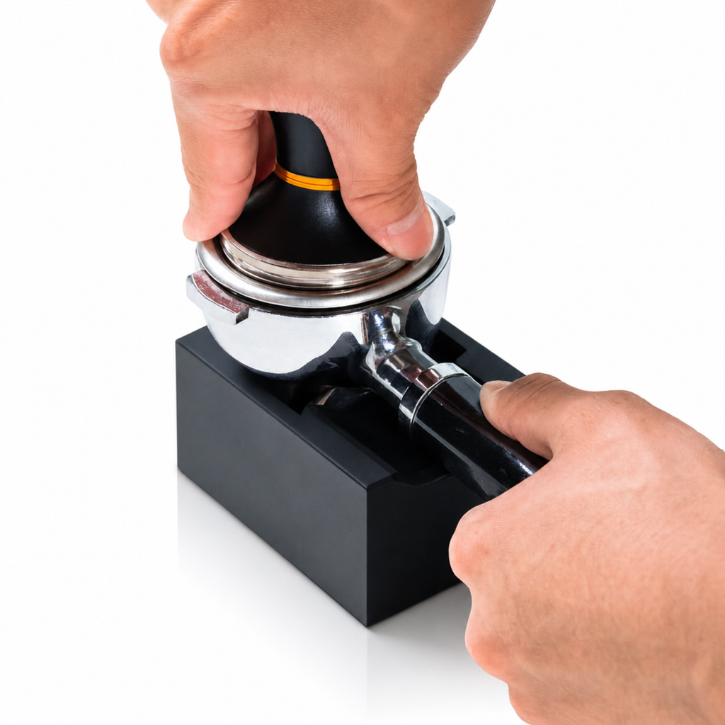 Timemore Magic Cube Portafilter Stand - Espresso Dosing, Tamping and Weighing Support Base