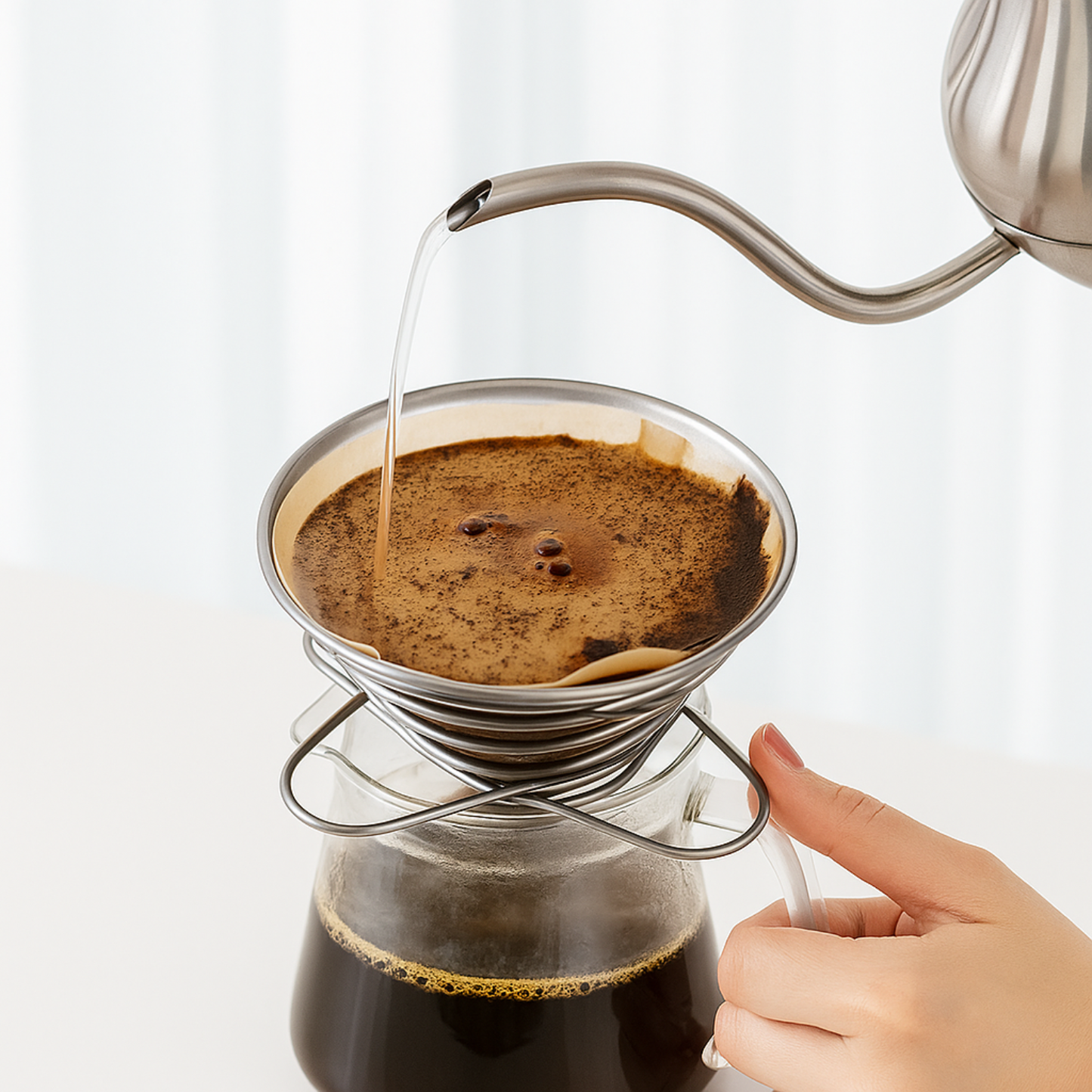 Lightweight Foldable FlatPack Spiral Dripper Set