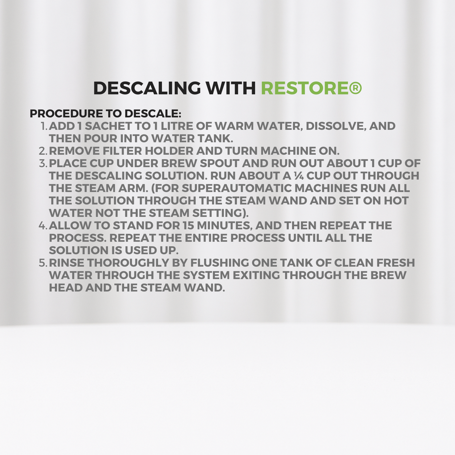 Cafetto Restore/Renew Descaler Sachet