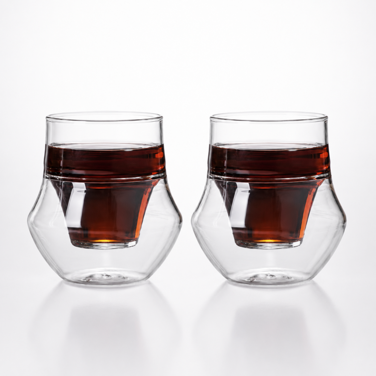 The Senses Collection Double Wall Sensory Coffee Glasses And Carafe - Propel, Excite, Inspire And Pique