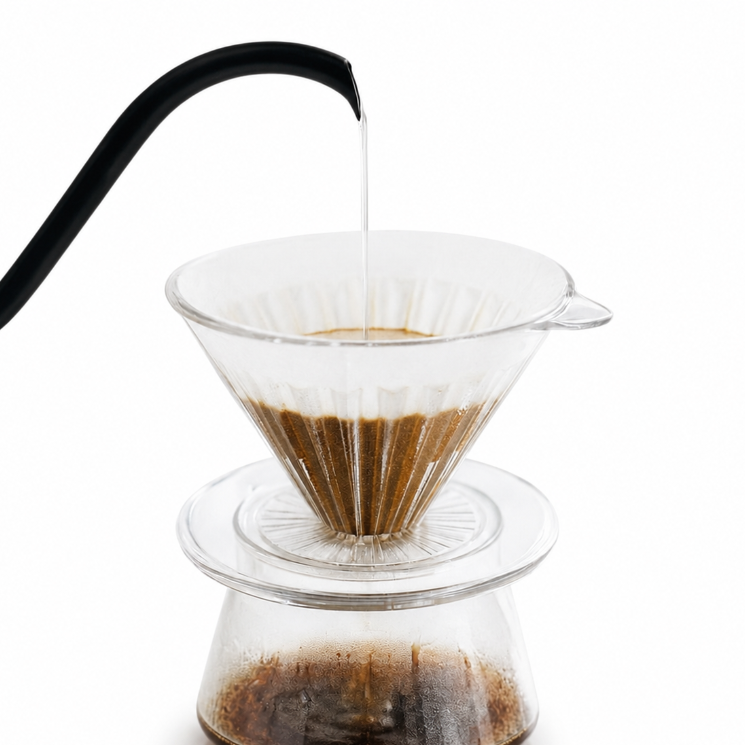 Timemore Crystal Eye Dripper and Carafe Pour Over Brewing Set