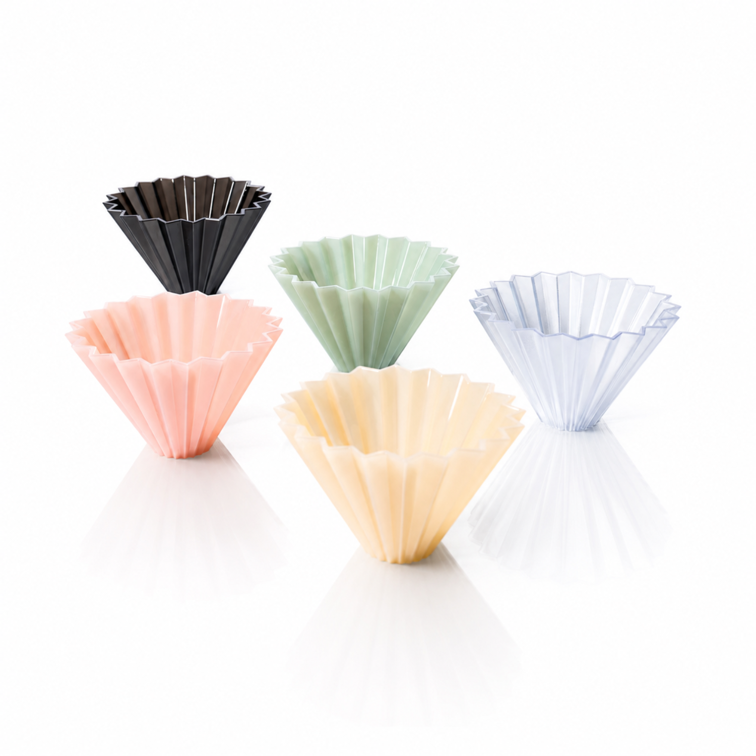 Origami Dripper Air Pour Over Coffee Dripper - Lightweight AS Resin V60 And Wave Filter Brewer