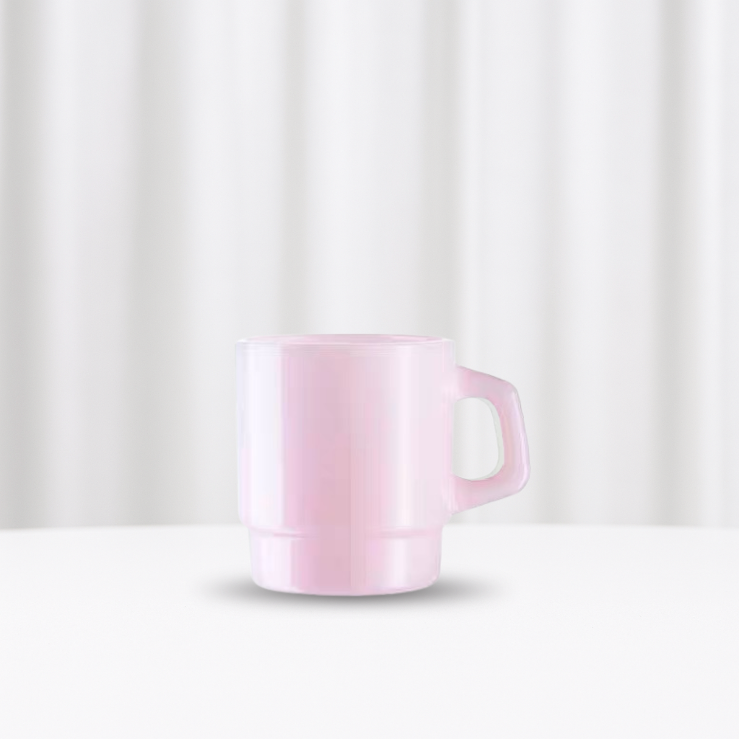 Frosted Pastel Milk Glass Mug