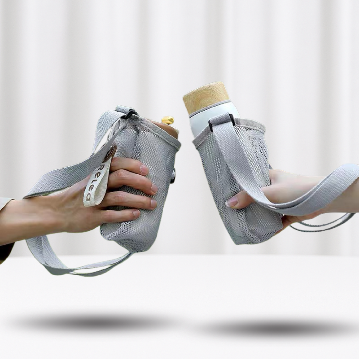 Lightweight Mesh Sling Carrier Foldable Bottle Bag