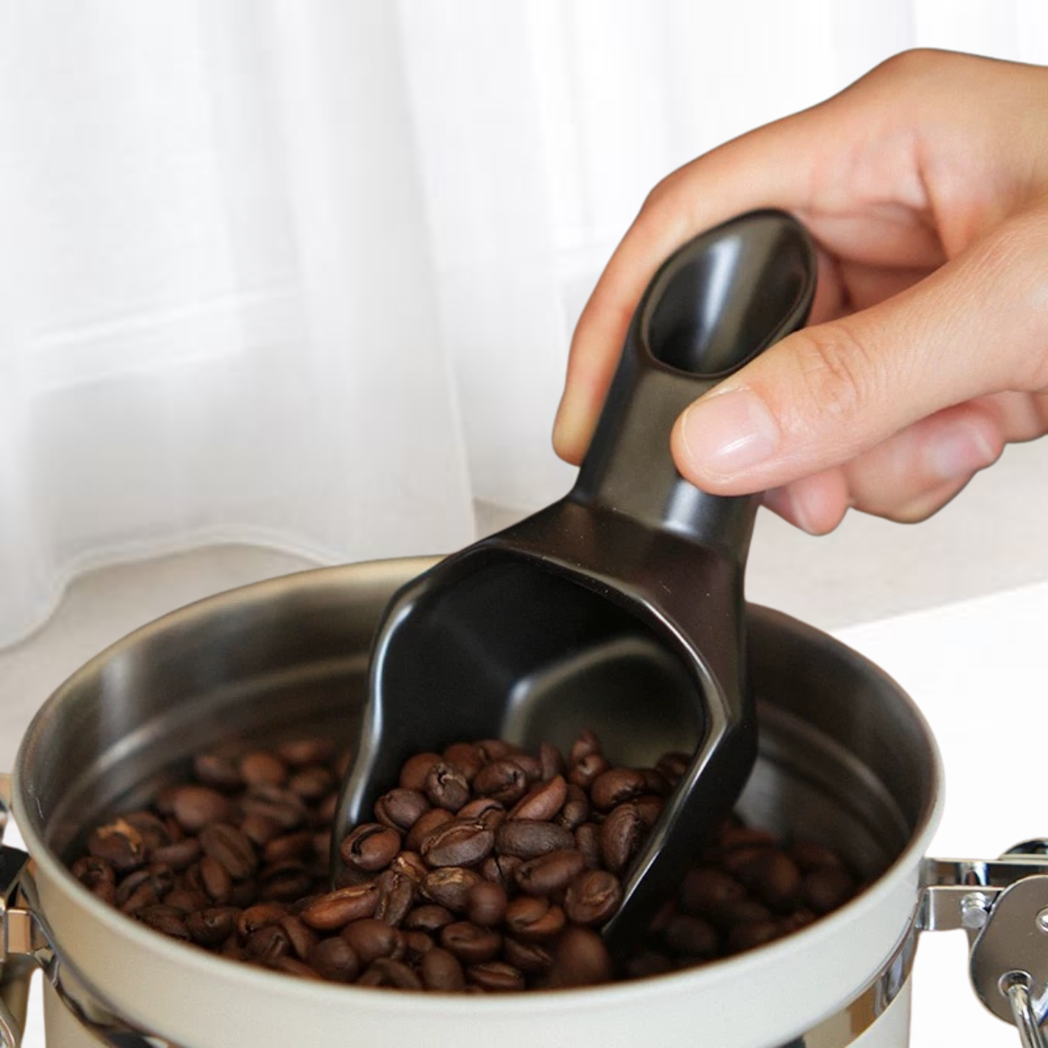 Ceramic Barista Dose and Pour Coffee Bean Scoop