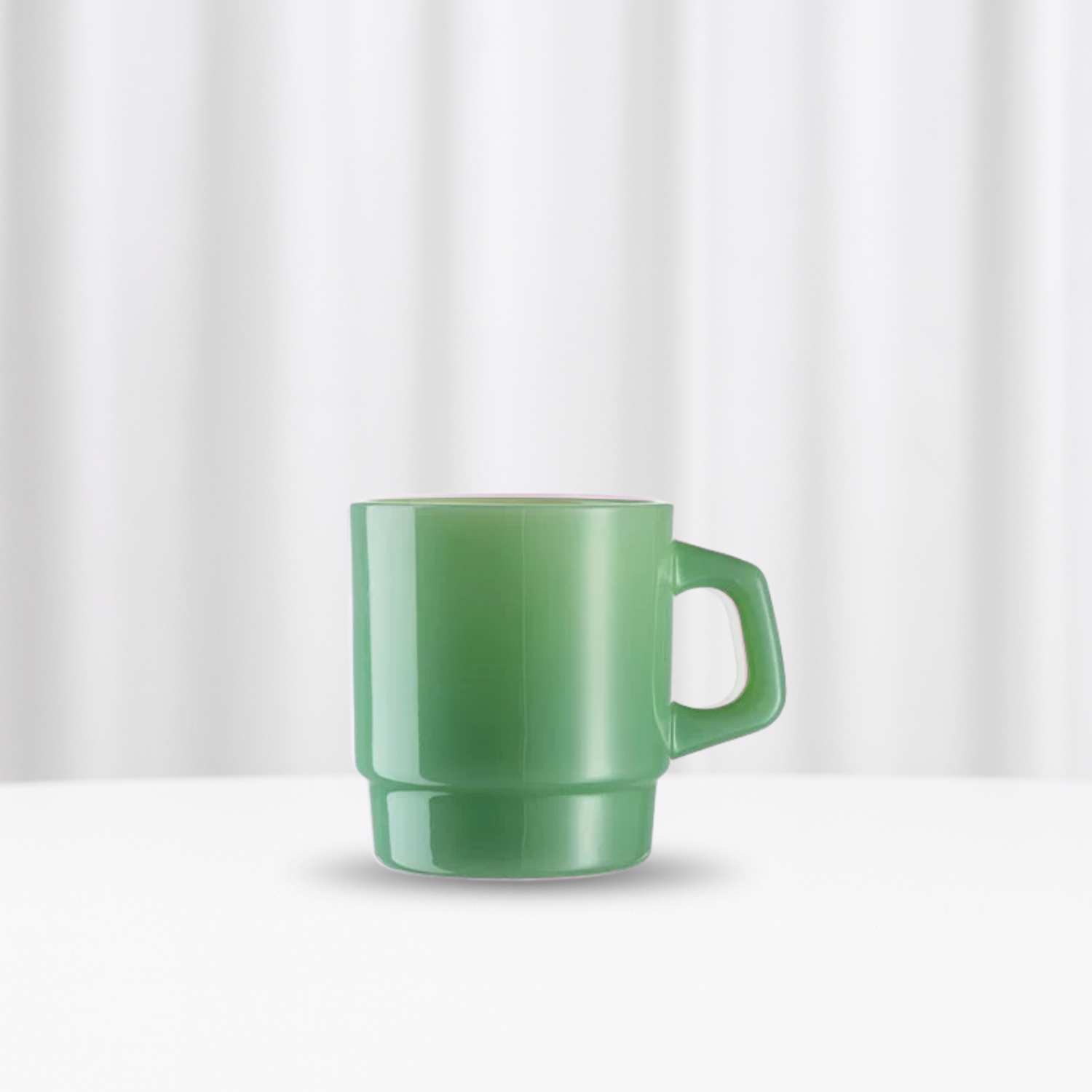 Frosted Pastel Milk Glass Mug