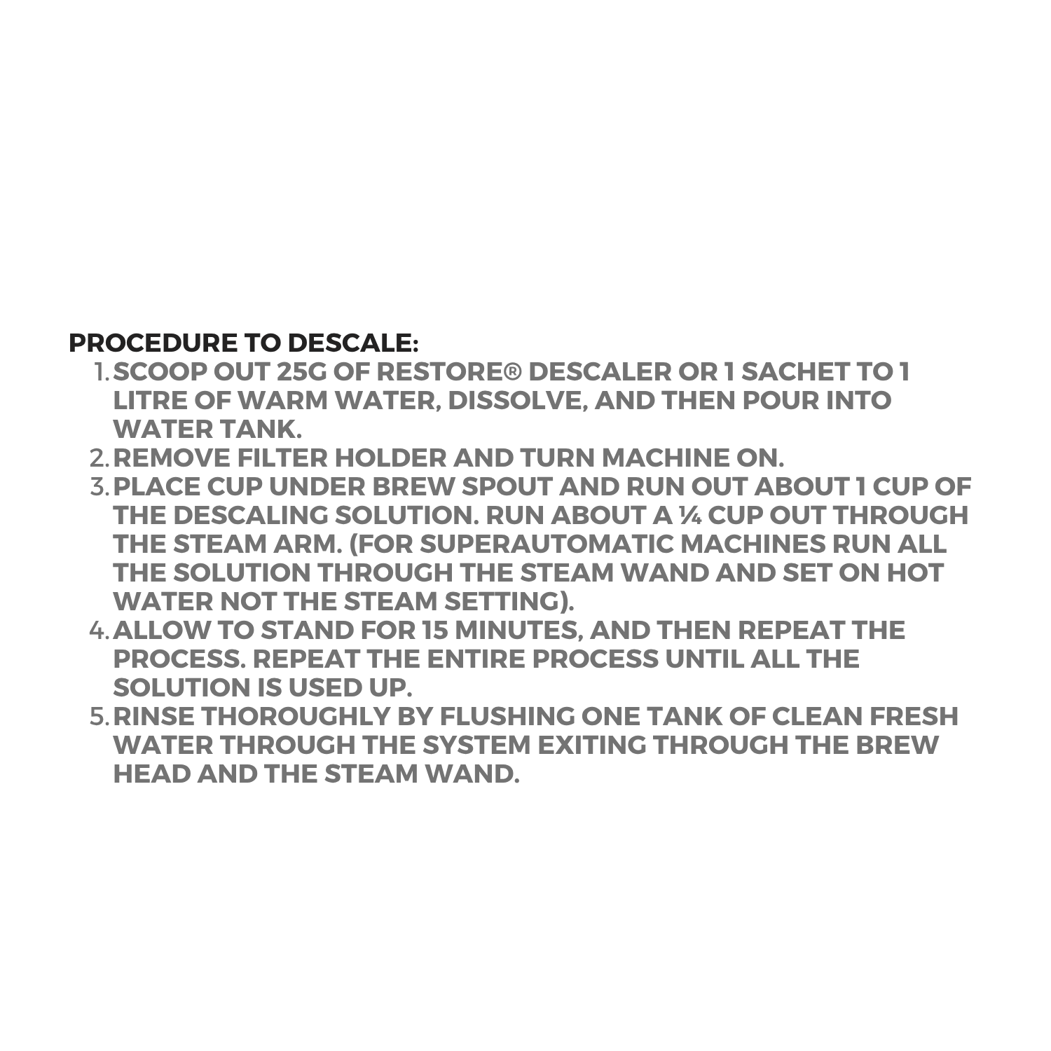 Cafetto Restore Descaler