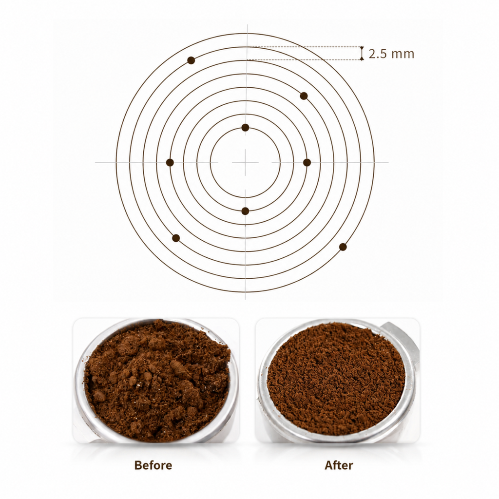 Timemore Pucks Espresso Prep Set - WDT Tool, Distributor and Calibrated Tamper for Puck Preparation