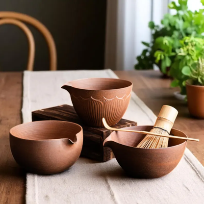 Handcrafted Clay Chawan – Ceremonial Grade Matcha Whisking Bowl