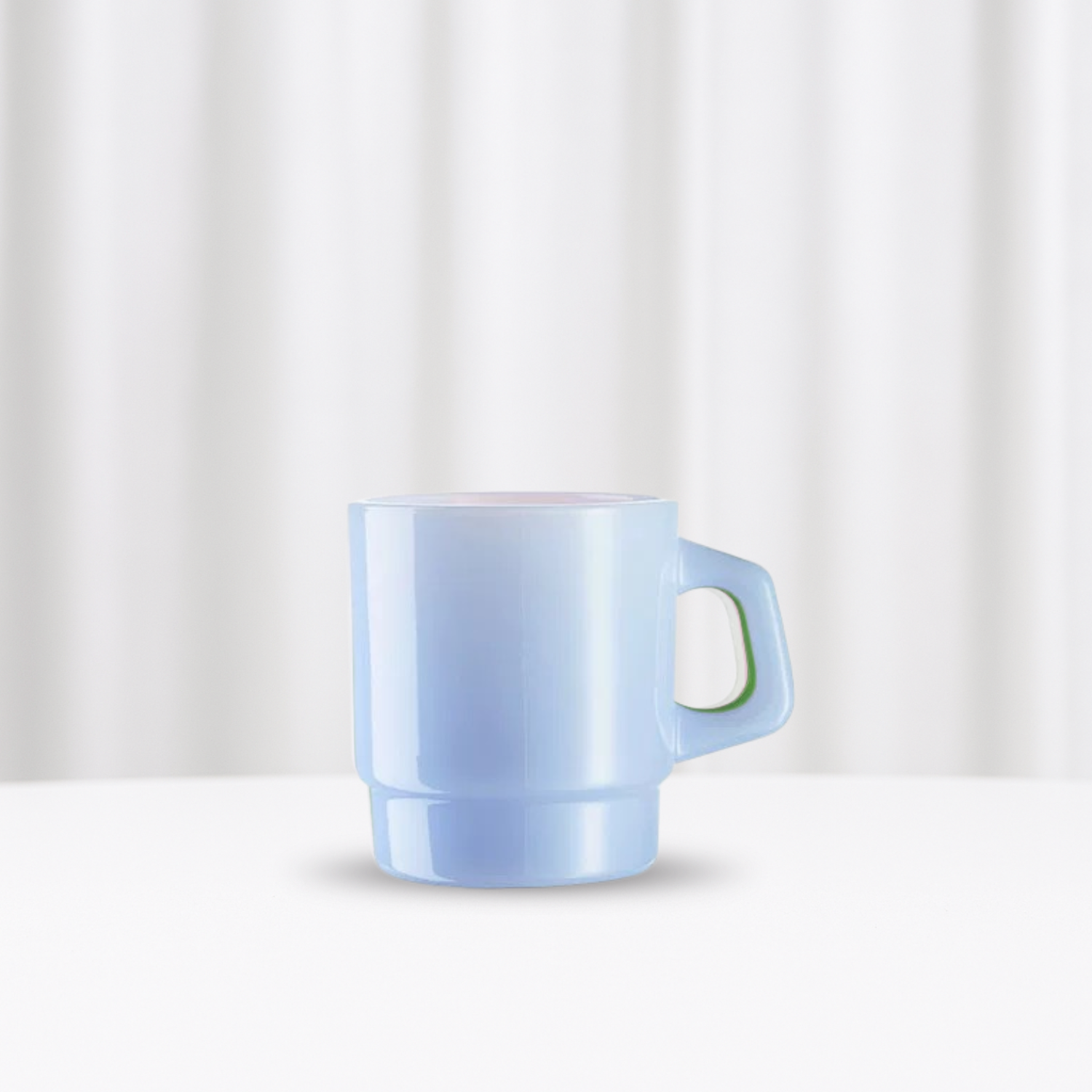 Frosted Pastel Milk Glass Mug