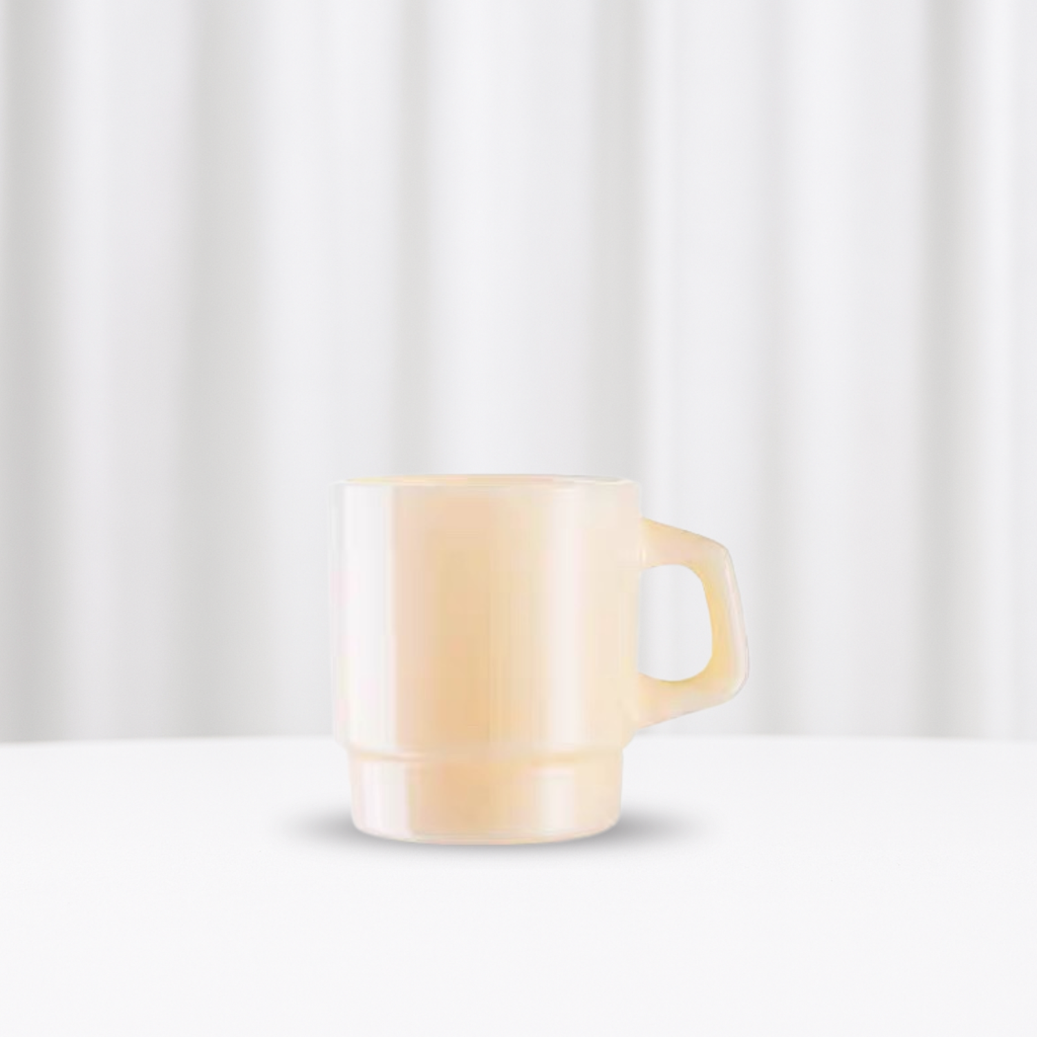 Frosted Pastel Milk Glass Mug