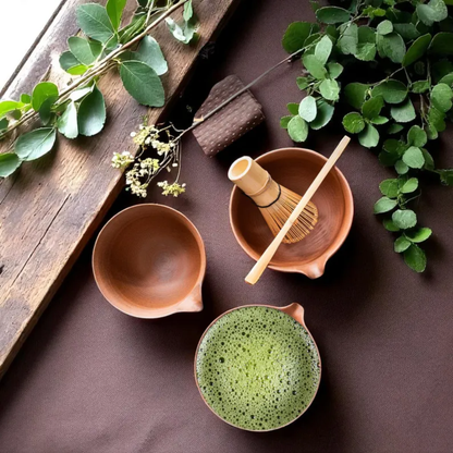 Handcrafted Clay Chawan – Ceremonial Grade Matcha Whisking Bowl