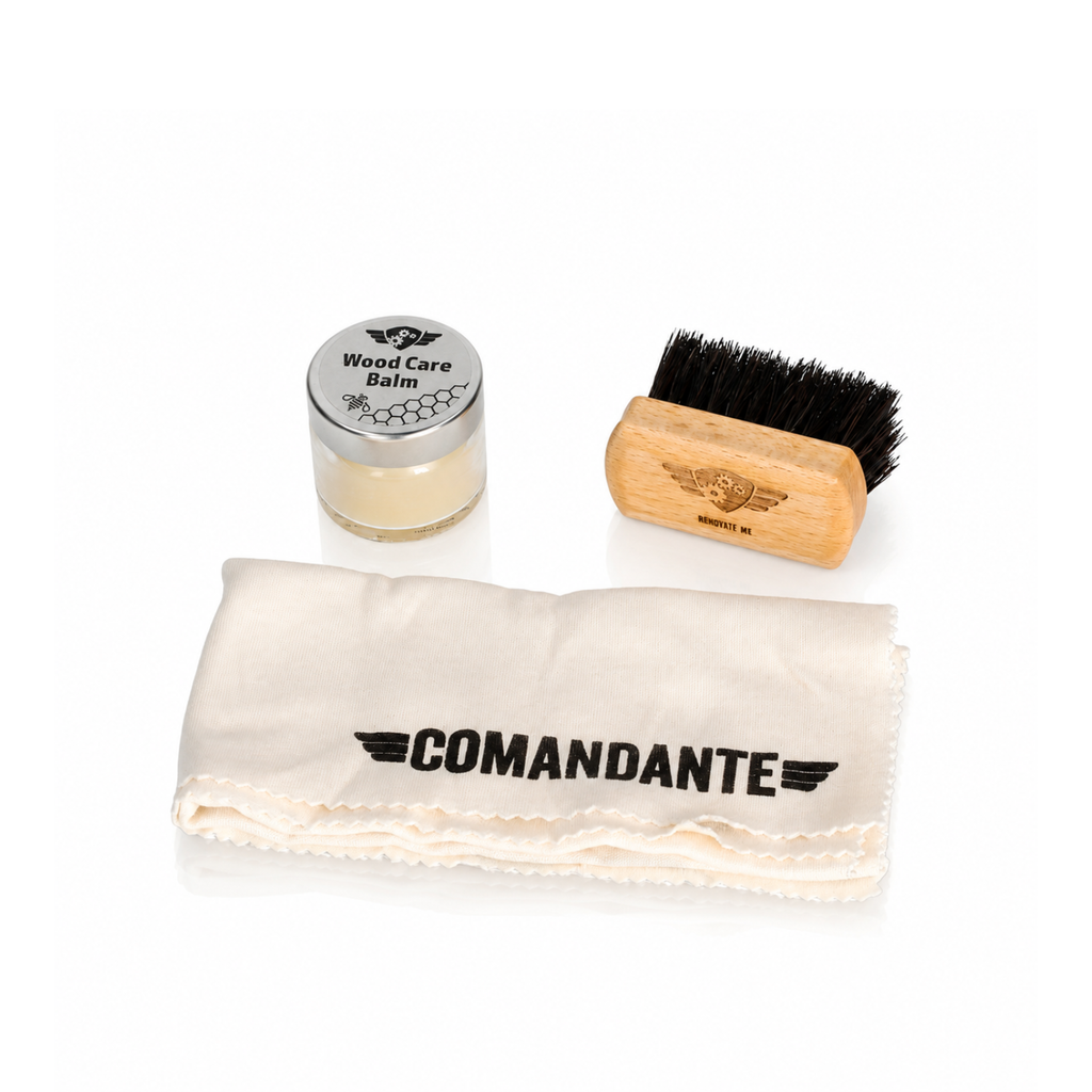 Comandante Burr Fluid and Wood Balm Set