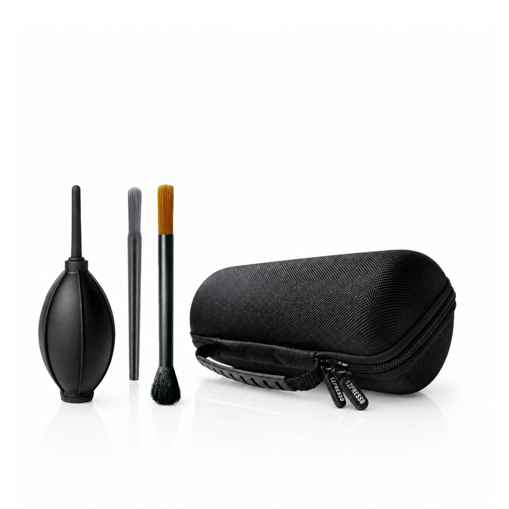 Essential Manual Coffee Hand Grinder Accessories for Comandante, Timemore, 1Zpresso - Grinder Case, Brush, Air Blower